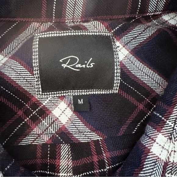 Rails cotton flannel blue, maroon,and white plaid long sleeve shirt - Picture 10 of 10